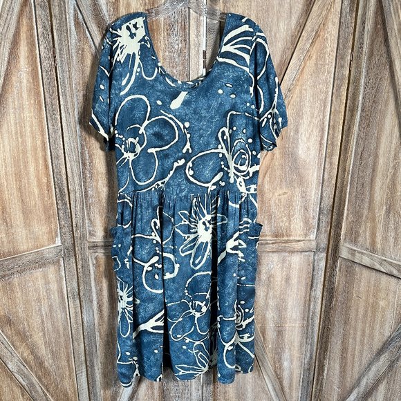 Jams World Dresses Vintage Jams World Hula Moon Midi Dress In Ice